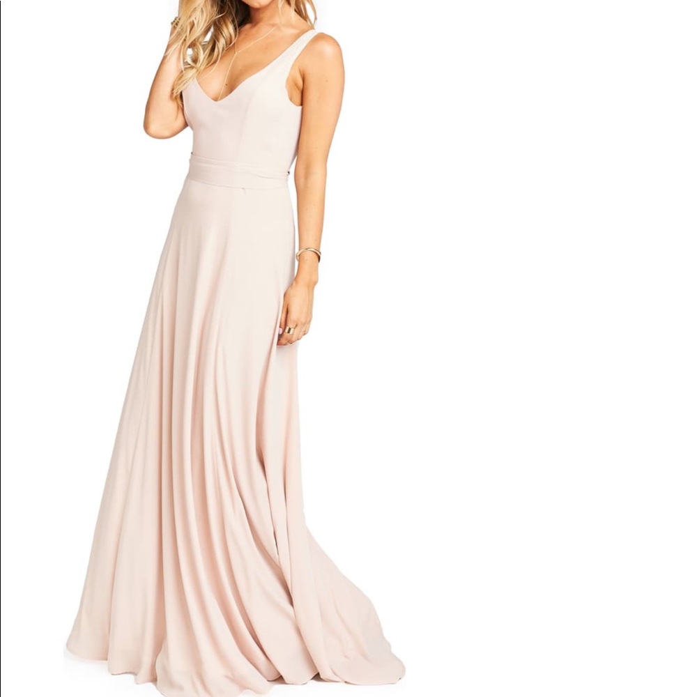 Show Me Your Mumu Jen Maxi Gown in Dusty Blush